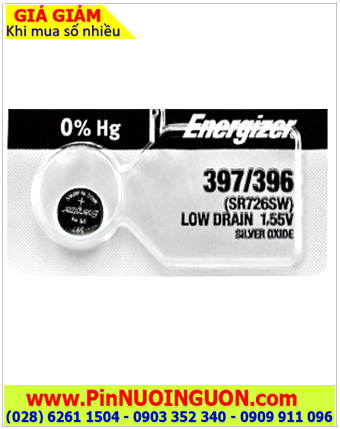 Pin SR726SW _Pin 397; Pin đồng hồ Energizer SR726SW 397 Silver Oxide 1.55v_Made in USA